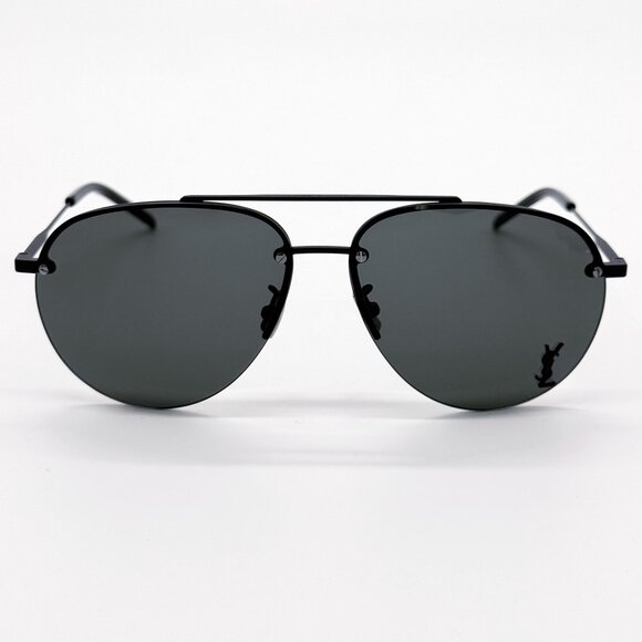 NEW SAINT LAURENT CLASSIC 11F 005 SUNGLASSES UNISEX BLACK AVIATOR EYEWEAR - Picture 3 of 9